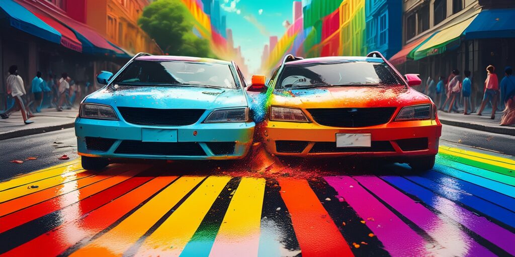 25-Car Pileup On Rainbow Crosswalk After Drivers Become ‘Hypnotized By Sequential Spectrum Of Light’