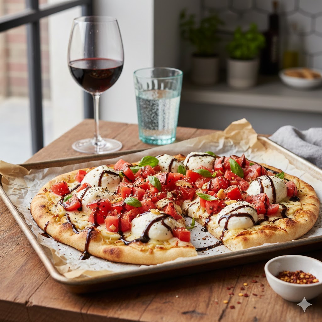 Bruschetta Flatbread Pizza Naan