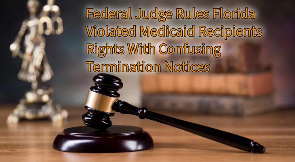 Federal Judge Rules Florida Violated Medicaid Recipients’ Rights With Confusing Termination Notices