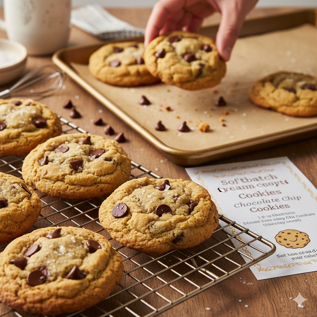 Soft batch Cream Cheese Chocolate Chip Cookies (a.k.a. Emotional Support Cookies)