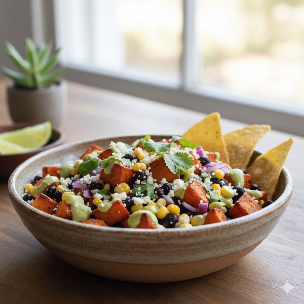 Sweet Potato Taco Bowl (Healthy, But Make It Silly)