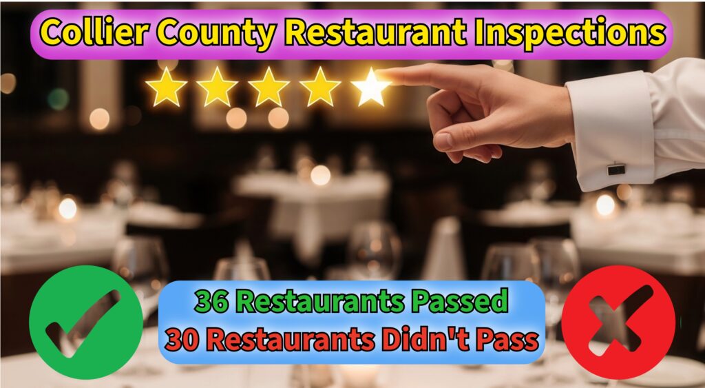 Collier County Restaurant Inspections: 36 Establishments Earn Perfect Scores, While Others Face Warnings and Emergency Actions