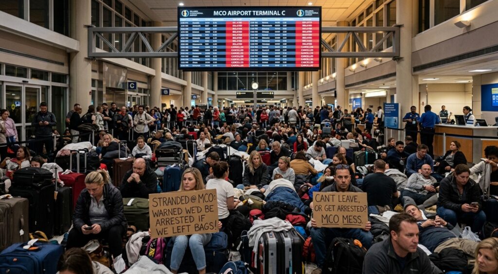 Hundreds Stranded at Orlando International Airport After Passengers Say They Were Warned They Could Be Arrested for Leaving Without Bags