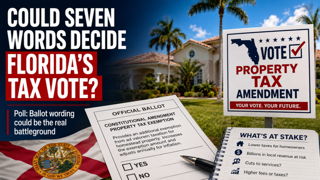 Could Seven Words Decide Florida's Property Tax Vote? Poll Suggests Ballot Wording May Be the Real Battleground