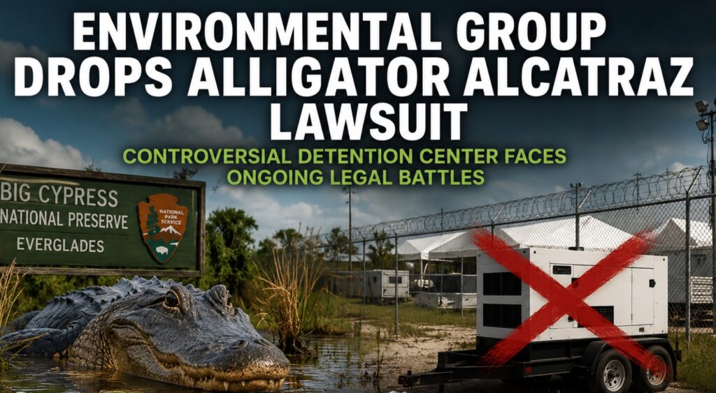Environmental Group Drops 'Alligator Alcatraz' Lawsuit After State Removes Controversial Generators