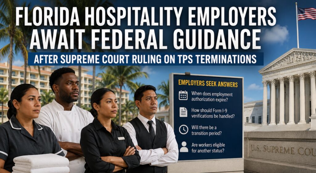 Florida Hospitality Industry Faces Growing Uncertainty After Supreme Court Clears Way for TPS Terminations