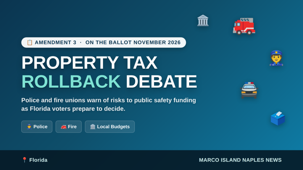 Florida Police and Fire Unions Oppose Property Tax Rollback, Warn of Risks to Public Safety